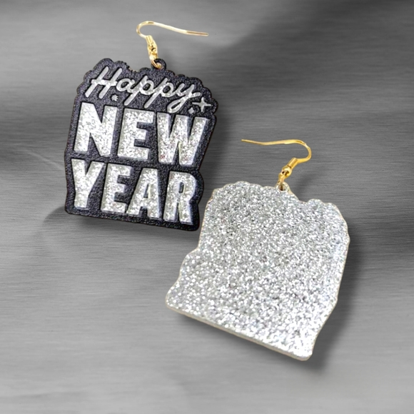 Happy New Year Earrings - Picture 3 of 4